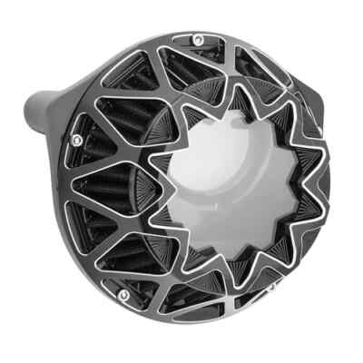 AN Crossfire Air Cleaner Kit Machined Black Harley Dyna Switchback 12-16