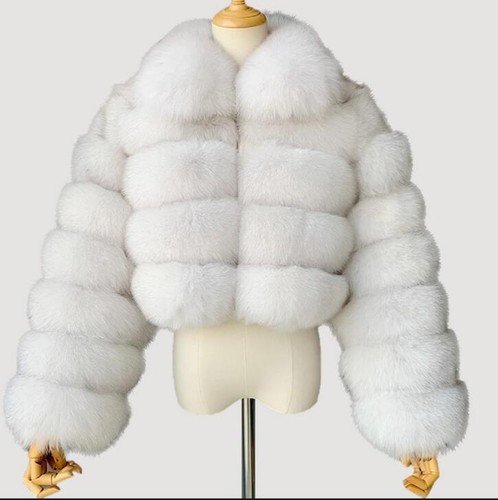 Women Luxury Fluffy Faux Fur Coat Short Cardigan Winter Warm Zip Outwear Jacket - Picture 3 of 16