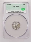 GEM BU 1937-S Mercury Dime CACG MS66.  #17