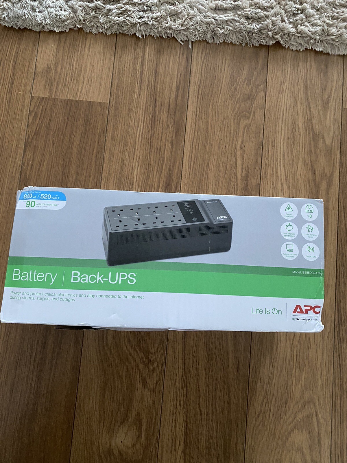 APC by Schneider Electric Back UPS BE850G2-UK Uninterruptable Power ...