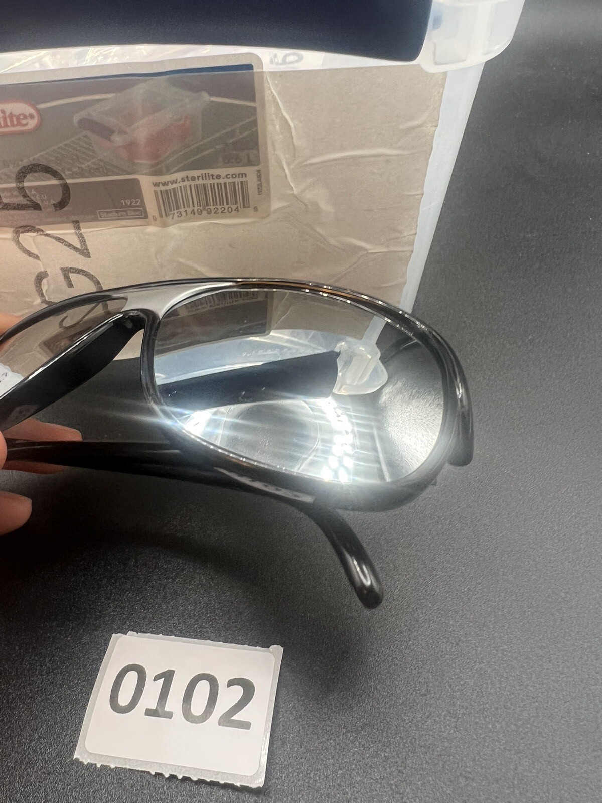 Rectangular Frame Black Mirror Vintage Sunglasses… - image 3