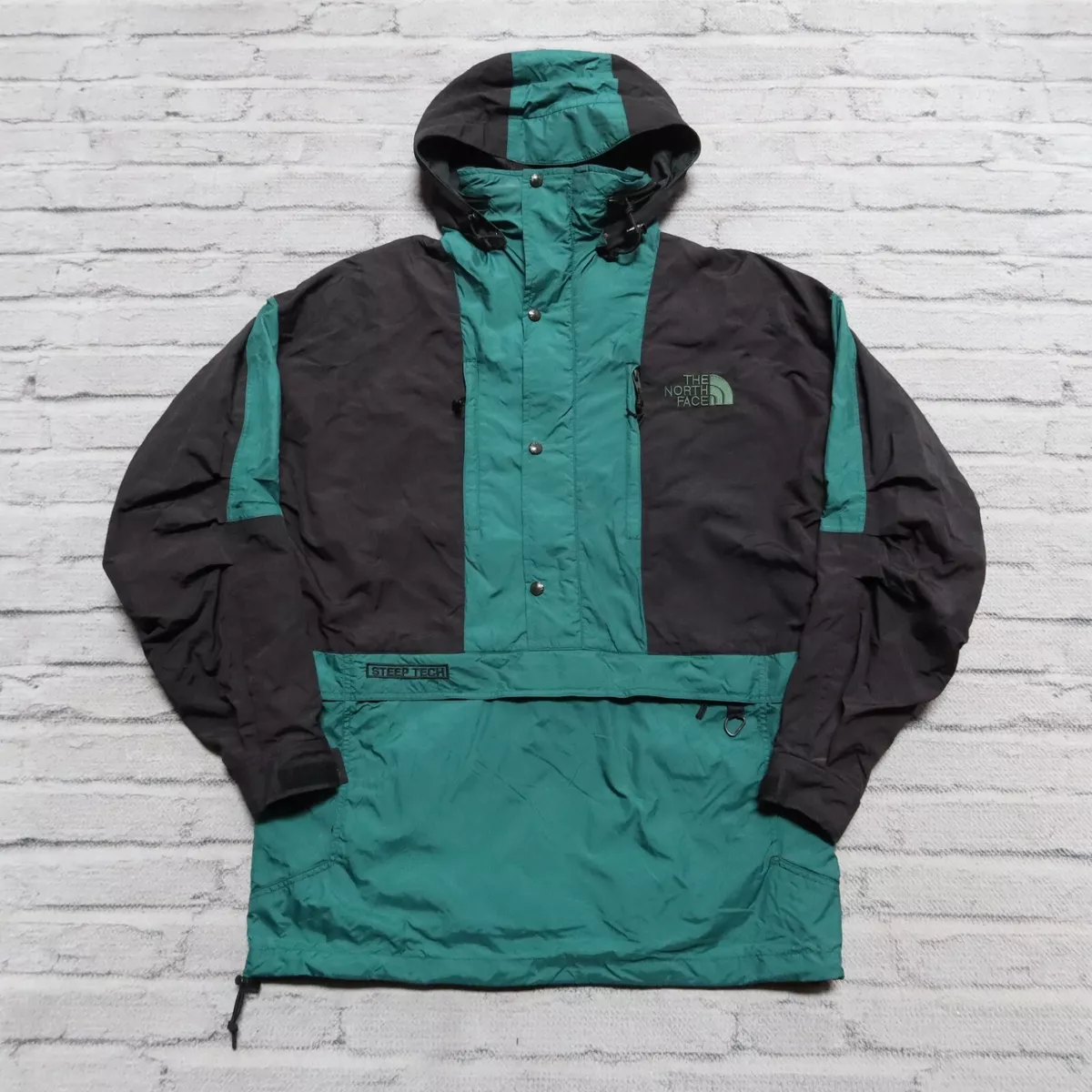 Vintage 90s North Face Steep Tech Pullover Jacket Size M Green