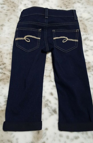 Justice Toddler Girls Sz 5R Very Dark Blue Cropped Leggings Denim Pants NWT - Picture 2 of 7