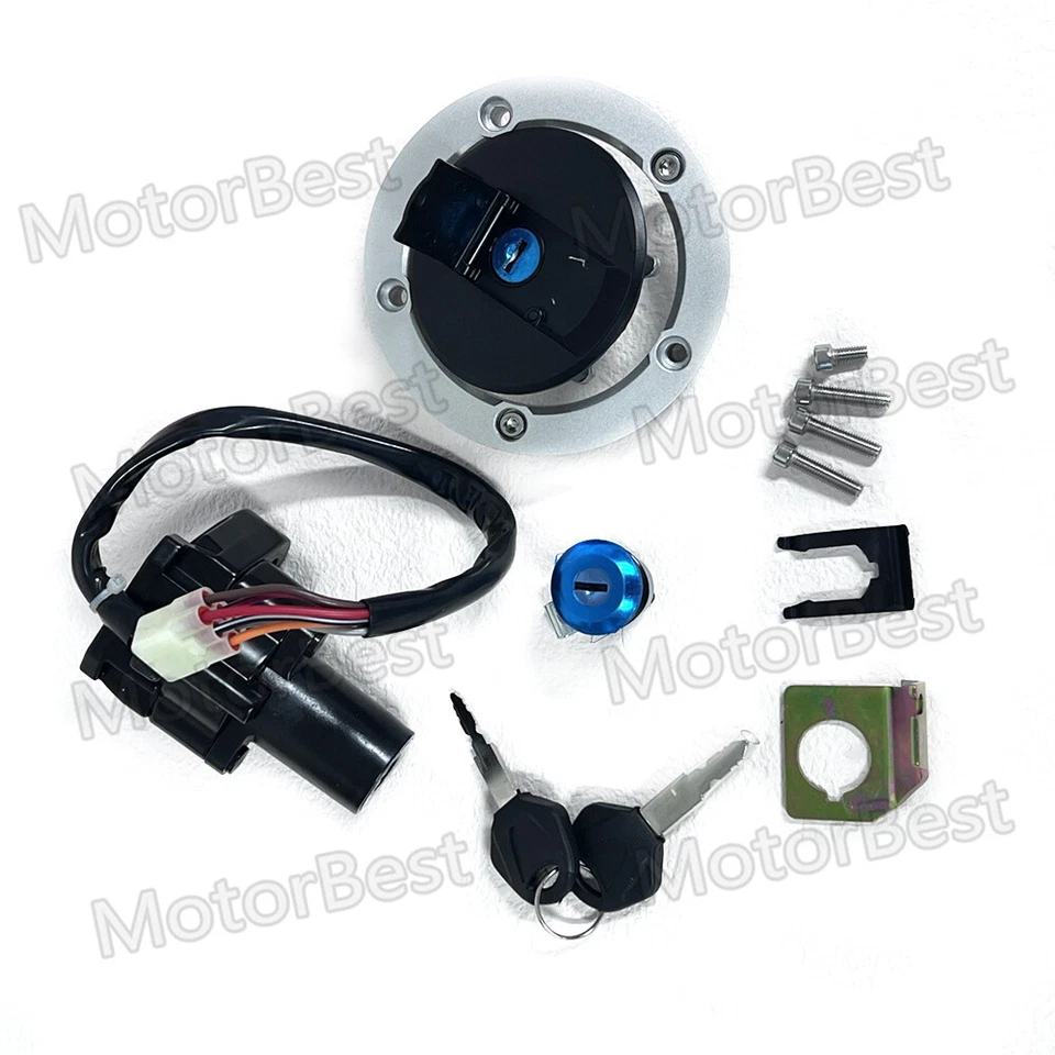 Juego de bloqueo de asiento de tapa de gas interruptor de encendido para Suzuki Hayabusa GSX1300R 2008-2020 Foto 2 de 4