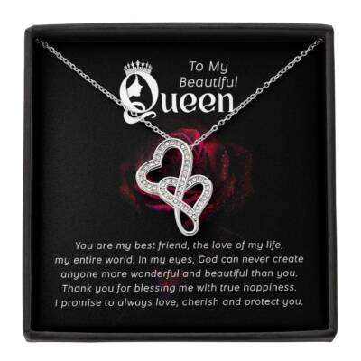 To my beautiful queene heart to heart necklace