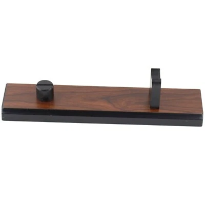 Fixed Knife Display Stand Black Brown Wood 10.5" x 2.5" Fits 6-14" Knives