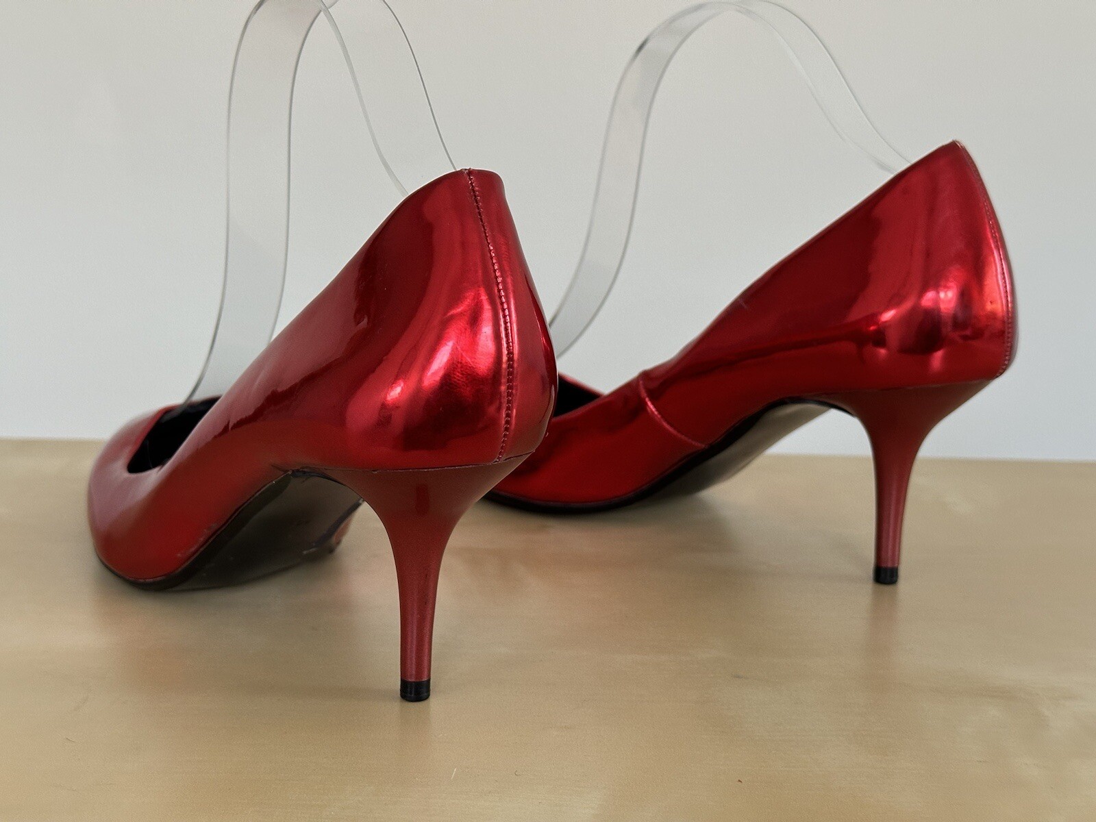 Zara Basic Collection Metallic Red Pump Women's S… - image 3