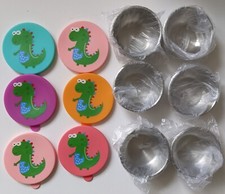 6 Kids Dinosaur Stainless Steel Condiment Con...