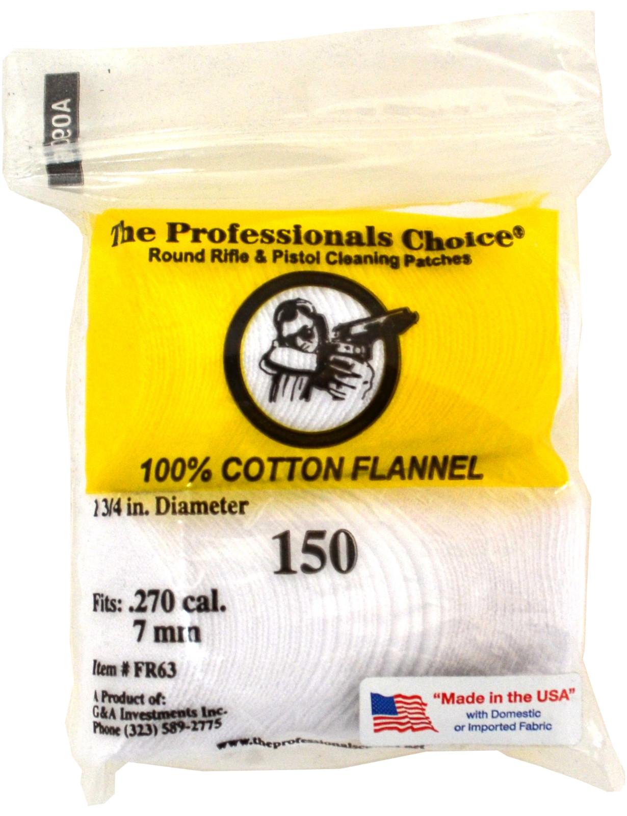 Pro-Shot Flannel Gun Patches 12-16ga (250/bag - View #7