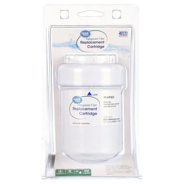 2 Pack, Great Value MWF Refrigerator Water Filter, replaces GE MWF Filter - Image 2 of 4