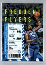 2020-21 Panini NBA Hoops Joel Embiid Frequent Flyers Purple Explosion #15