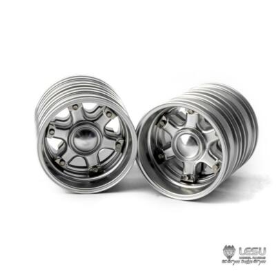 LESU Metal Rear Wheel Hub 1/14 DIY Tamiye RC Tractor Trailer Truck Power Axles