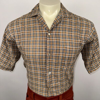 Sandy Mac Donald Shirt Mens Large Loop Collar Vintage 60s