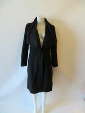 Womens Jennifer Lopez Black Shawl Collar Coat Size S *