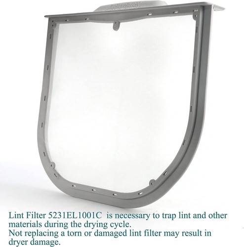 New Lint Screen Filter for LG Dryer RN13A4CS8, RN13A4GSD, RN13A9AS8N, RN13A9ES8N - Picture 3 of 4