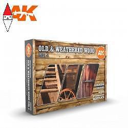 ACRILICO MODELLISMO AK INTERACTIVE OLD AND WEATHERED WOOD VOL 1
