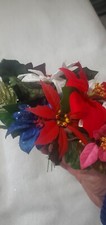7 Stems Asstd. Poinsettia Floral Picks