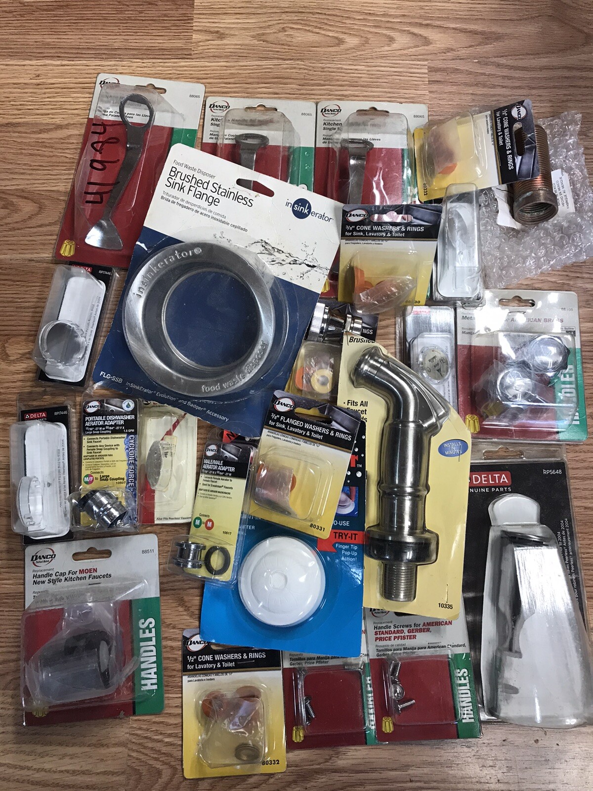 Lot of Kitchen/Bathroom Plumbing Supply Delta,Danco, New In Package 30+pcs