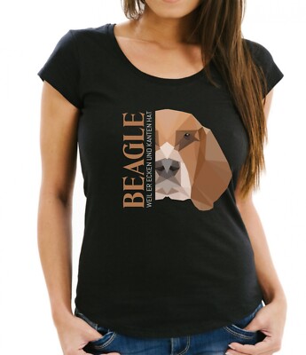 Damen T-Shirt Polygon BEAGLE by Siviwonder Women Hund Hundemotiv