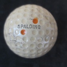 Vintage Spalding Golf Ball Tru Flite Orange Dots