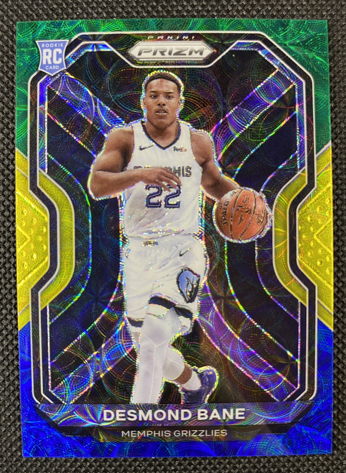 2020-21 Panini Prizm Choice Desmond Bane Blue Yellow Green Scope Rookie #297
