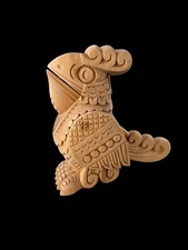 Vintage Wooden Nutcracker Carved Wood Bird