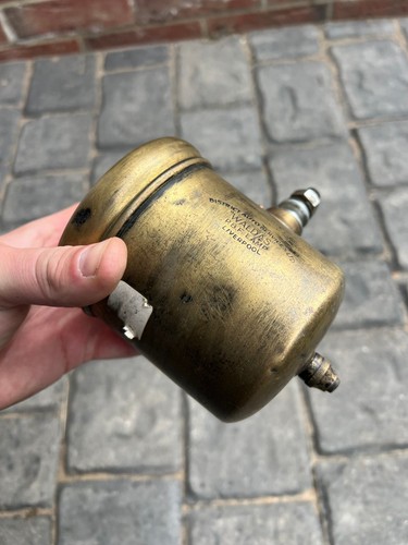 VERY RARE OLD BRASS WALDAS PBF LAMP LIVERPOOL DISTRICT AUTO SERVICES LTD CAR ETC - Picture 7 of 14