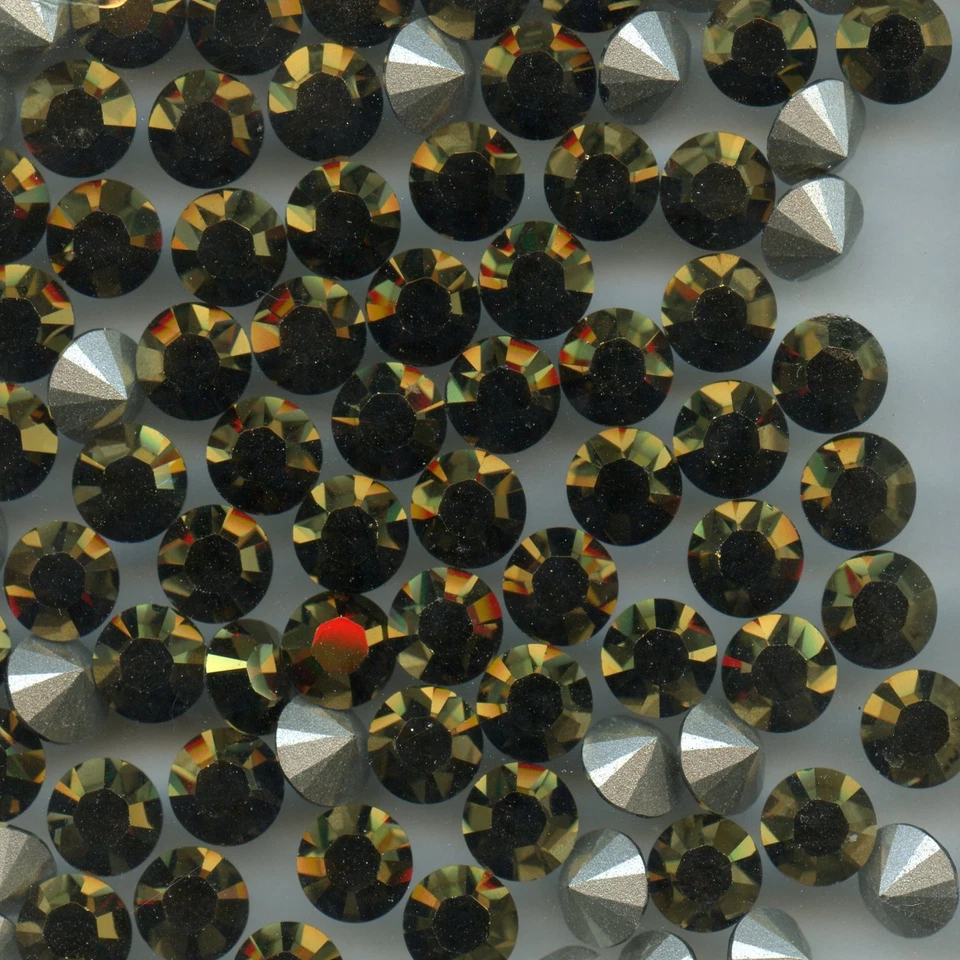 1028 SS34 D *** 24 Strass Swarovski fond conique 7,2mm CRYSTAL DORADO F