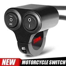7/8" Motorcycle ATV Dual Button On Off Switch Handlebar Headlight Fog Spot Light