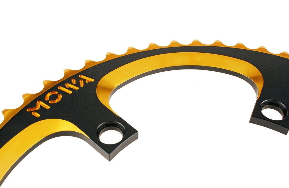 Plato plegable de grava para bicicleta de ciclismo de carretera MOWA 56T BCD130 dorado Foto 2 de 4