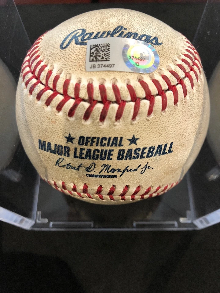 David Ortiz MLB Game Used Autographed Ball 5/20/16 Indians vs Boston - Image 3 of 4