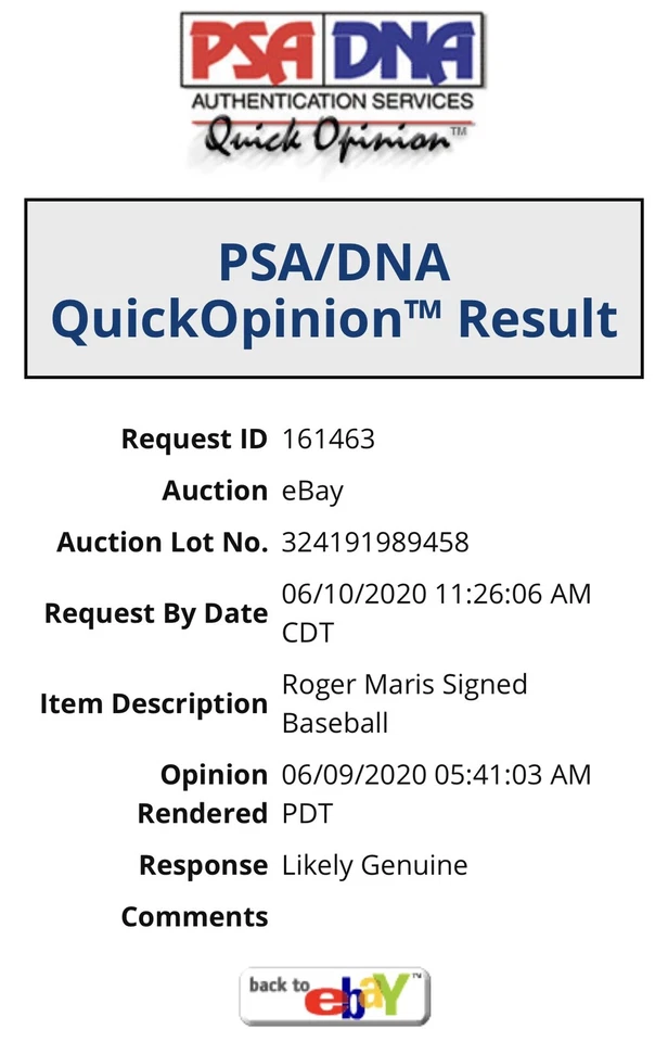 Бейсбольный мяч с автографом Роджера Мариса из New York Yankees St. Louis Cardinals PSA L@@K - Изображение 2 из 4