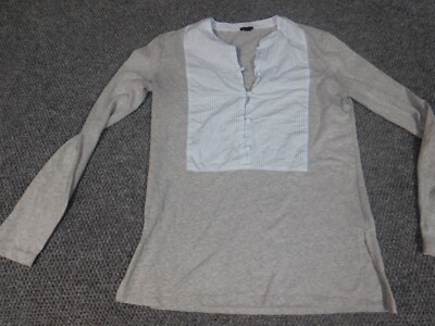 J Crew Womens Blouse 2XS XXS Grau pullover stretch button | eBay