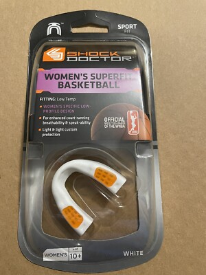 Shock Doctor Women's Sport Superfit Basketball Low Profile White Women s Age 10+