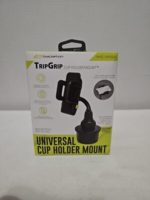 NIB Bracketron Trip Grip 360° Universal Cup Holder Mount - Black