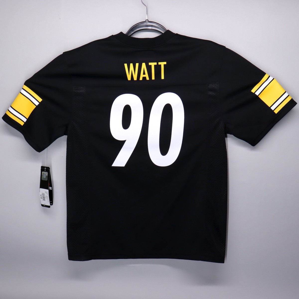 NEW Pittsburgh Steelers TJ Watt 90 Jersey Youth Size Large Black Boys NFL  Kids