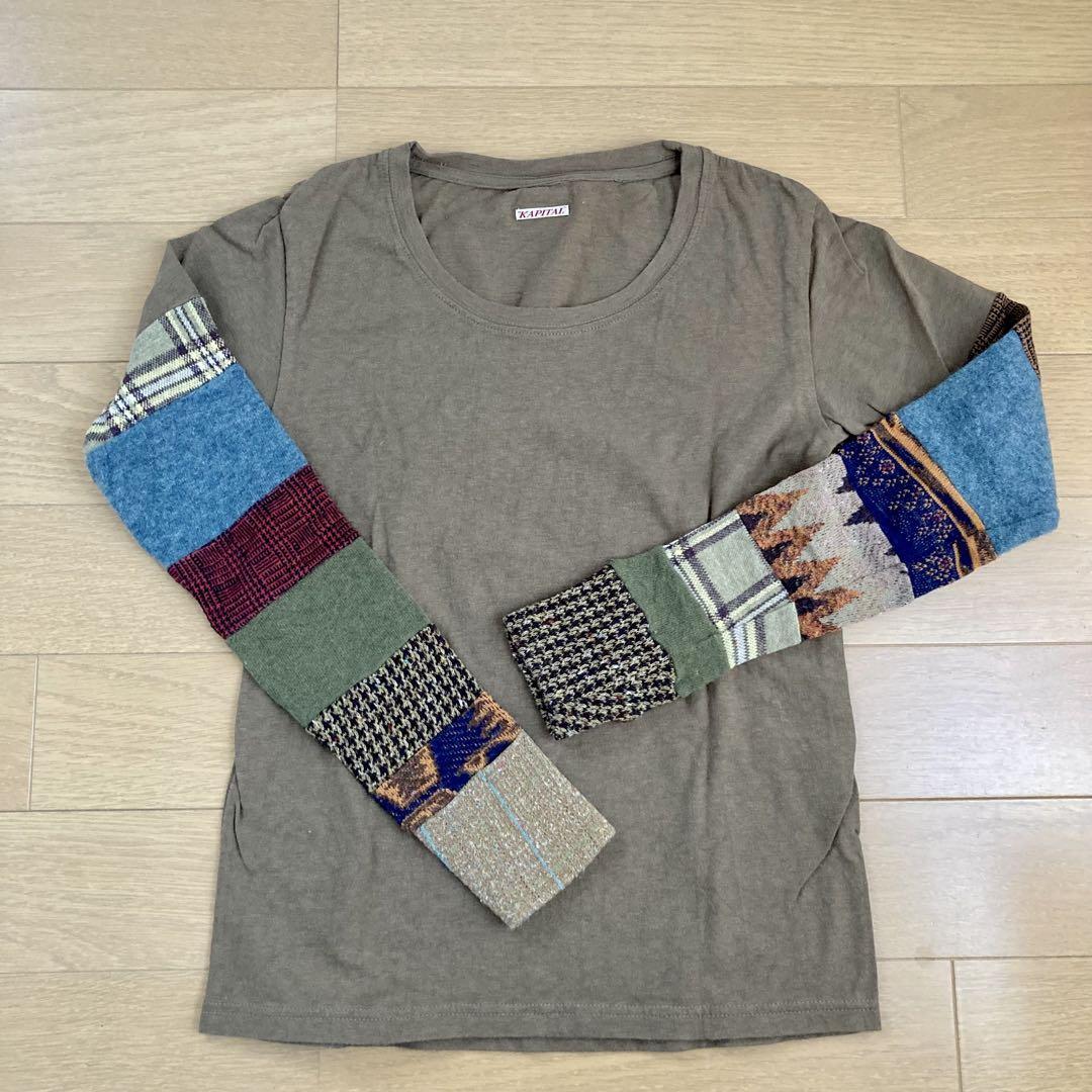 KAPITAL パッチワークTシャツ長袖 KAPITAL Patchwork Long Sleeve T-shirt XS | eBay