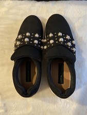 Steven by Steve Madden Platform Black Sneaker w/Pearl Accents Brand New sz 8.5