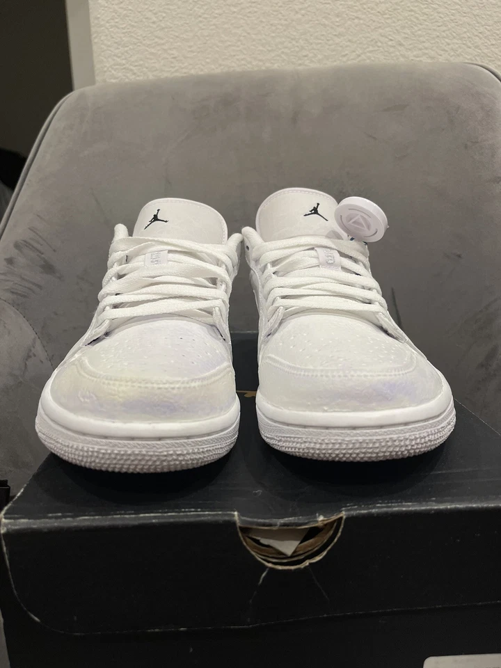 Nike Air Jordan 1 Low JumpmanLA Exclusivo EE. UU. Talla 8.5 553558-115 Par Púrpura Foto 4 de 4