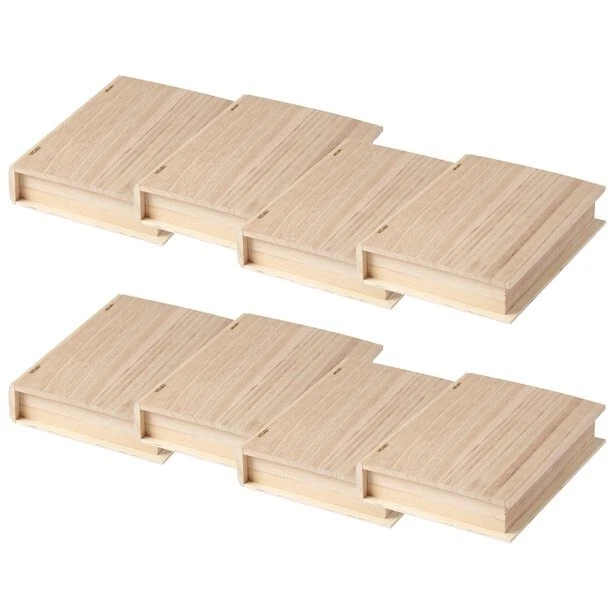 ArtMinds Wooden Book Box for Arts Crafts 8 PACK eBay
