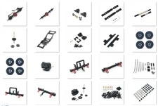 Wheels/Axle Assembly/Shock Absorber DIY Upgrade parts for MN82 LC79 1/12 RC Car