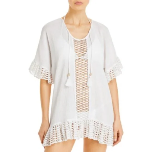 New Surf Gypsy $80 Women's White Summer Dress Swim Cover Up Size Small NWT - Picture 1 of 2