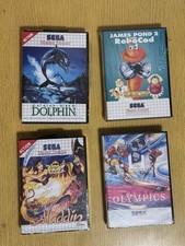 MasterSystem,4 Games JamesPond2RoboCod, EccoThe Doplhin, Aladdin,Winter Olymics