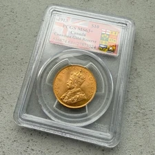 1913 Canada $10 Gold Coin - PCGS MS63+ Canadian Gold Reserve