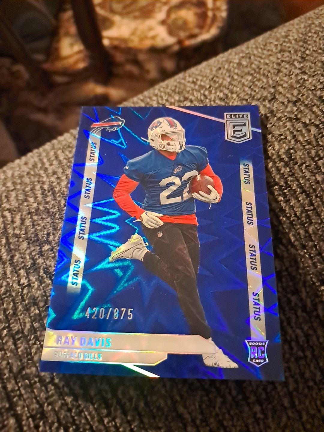 2024 Donruss Elite Ray Davis Blue Status #420/875 Buffalo Bills No. 154