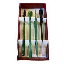 Crate & Barrel Bloody Mary Glass Swizzle Stirrer Sticks Vegetables Vtg Barware