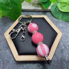 4.5  Stainless Steel Candy Bubblegum Bead Keychain Purse Backpack New C1088