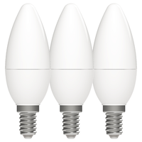 Led Kerze Leuchtmittel GlüHbirne Lampe E14 4,9W Warmweiß Opal C35 3-Pack