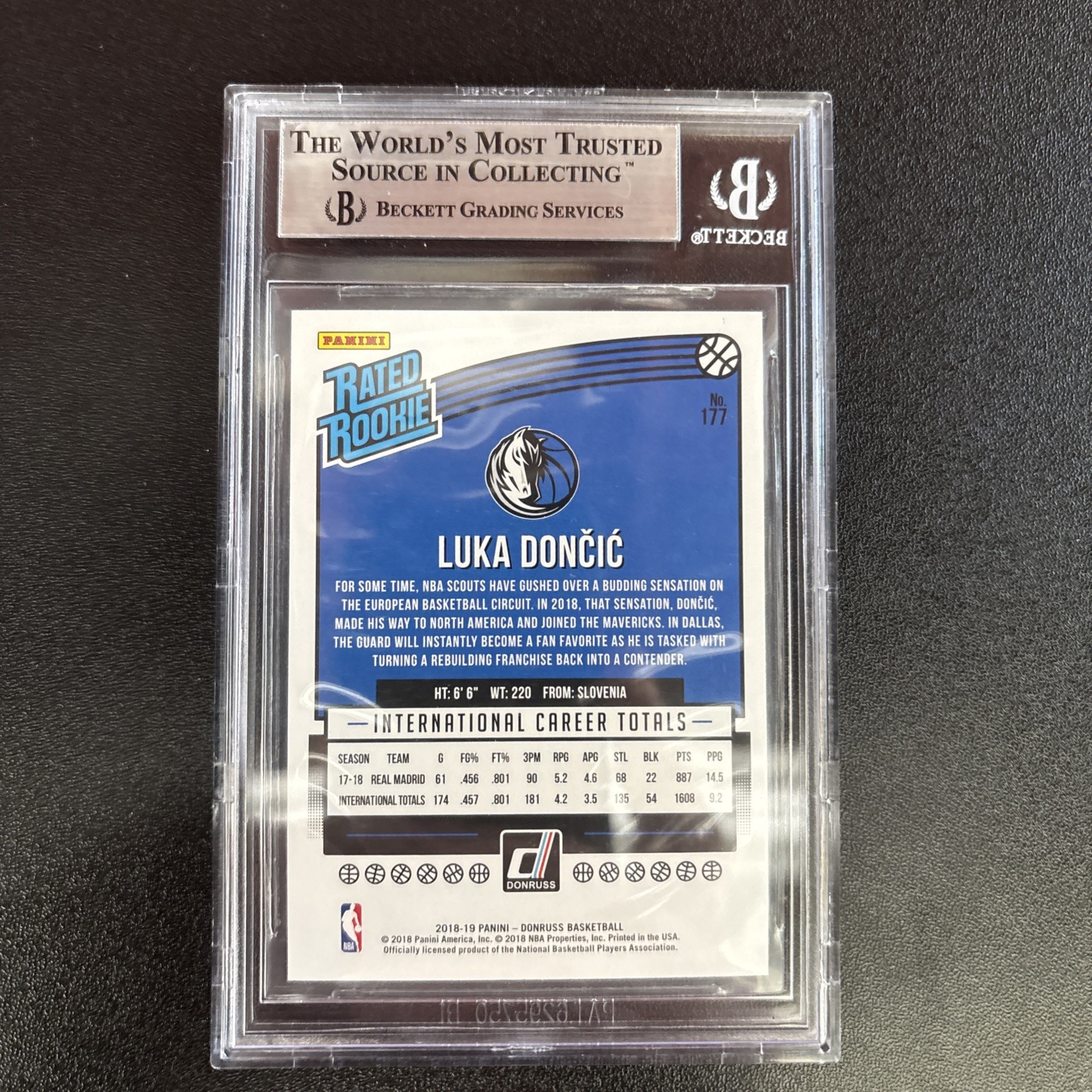 2018-19 Donruss Optic #177 **Luka Doncic** Rookie Card - BGS 9💎 view 2