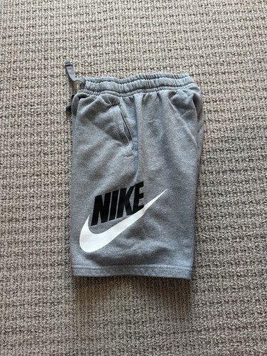 Nike Big Boys Sportswear Club Fleece French Terry Logo Shorts In Grey 10-12T - Picture 3 of 4